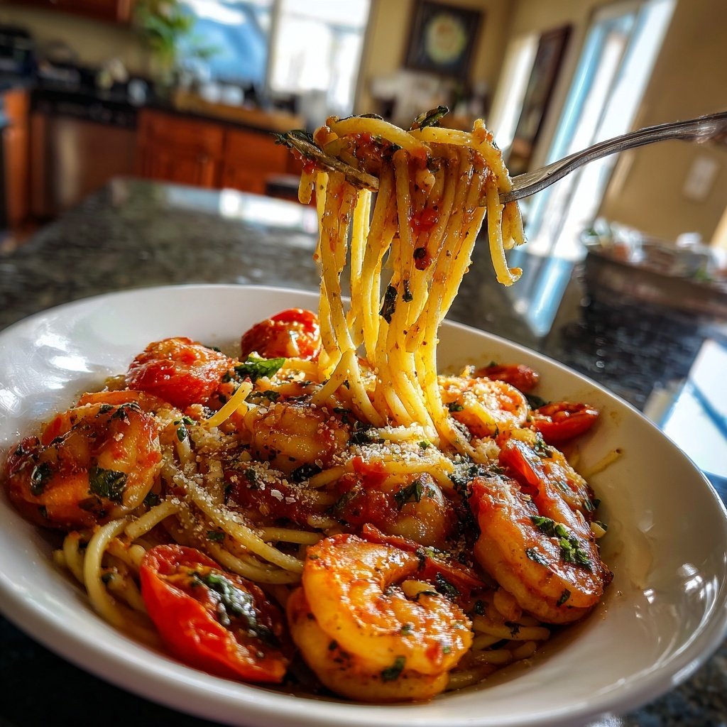 Shrimp Tomato Basil Pasta