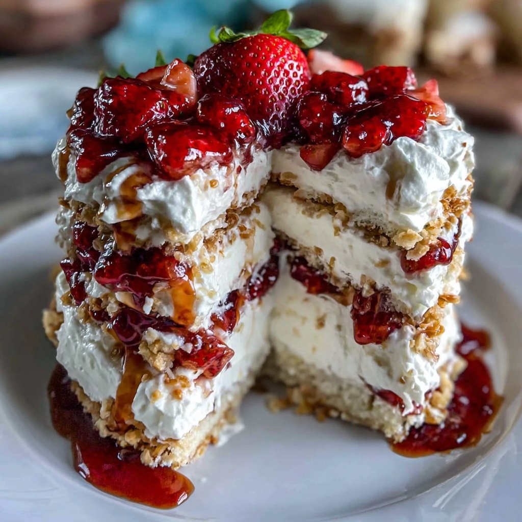 Strawberry Shortcake Icebox Cake