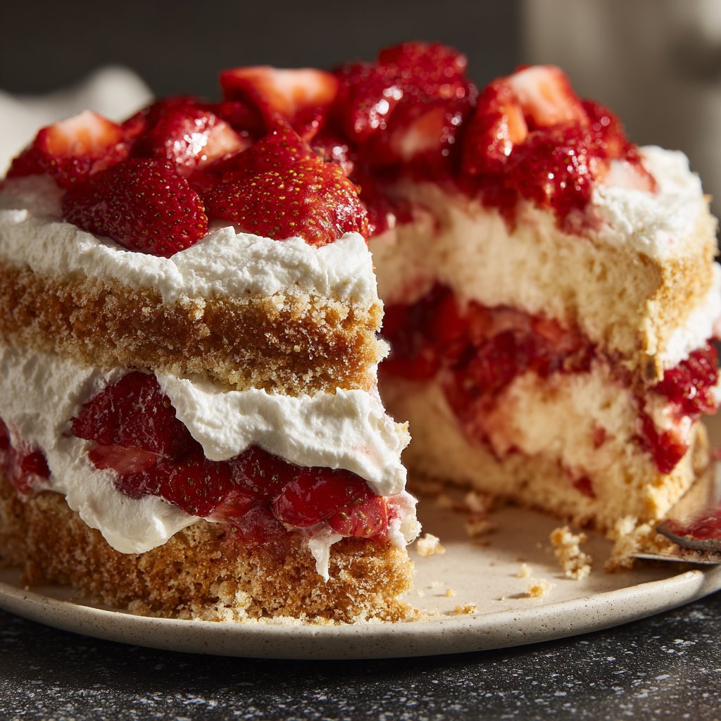 Classic Strawberry Shortcake With Fresh Cream